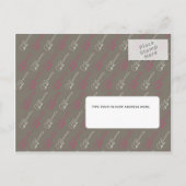 ロックアンドロ結婚ールのポスター(Pewter / Black) RSVP インビテーションポストカード (裏面)