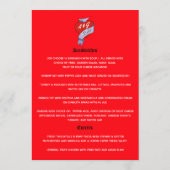 ロックアンドロ結婚ール メニュー (裏面)