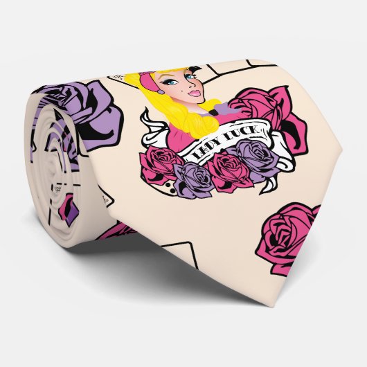 ロックア・ビリー・ピンアップ・ガール ネクタイ (ロール)