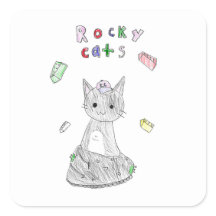 ロックィーキャッツ ステッカー