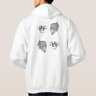 ロックインとスタンドアウトフード付きスウェットシャツ パーカ