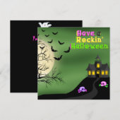 ロックインのハロウィーン招待状を持つ 招待状 (正面/裏面)
