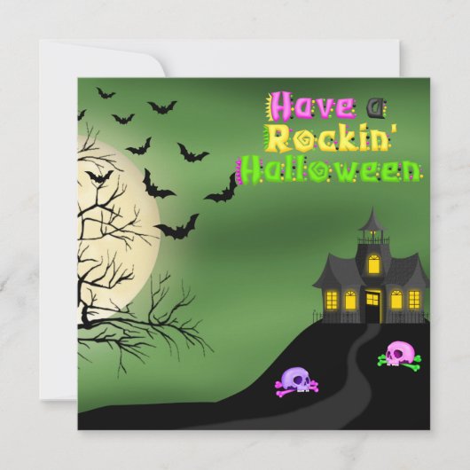 ロックインのハロウィーン招待状を持つ 招待状 (正面)