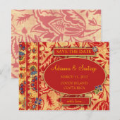 ロックインのヴィンテージコスタリカのフローラは日付を保存 案内ポストカード (正面/裏面)