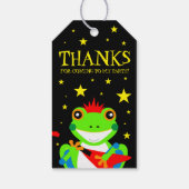 ロックインの誕生日ツリーカエルとレッドギター ギフトタグ (裏面)