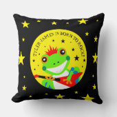 ロックインの誕生日ツリーカエルとレッドギター クッション (正面)