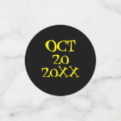 ロックインの誕生日ツリーカエルとレッドギター コンフェッティ (スモール正面)