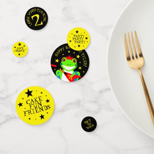 ロックインの誕生日ツリーカエルとレッドギター コンフェッティ (グループ)