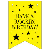 ロックインの誕生日ツリーカエルとレッドギター バンティングフラッグ (第2の旗)