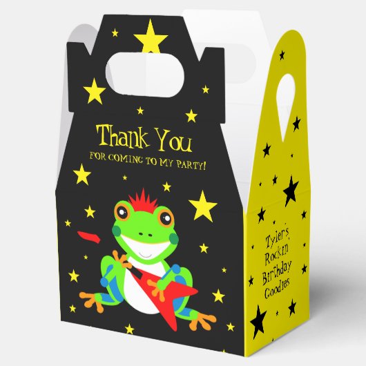 ロックインの誕生日ツリーカエルとレッドギター フェイバーボックス (オープン)