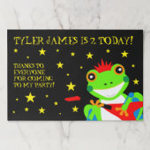 ロックインの誕生日ツリーカエルとレッドギター ペーパーパッド (正面)