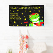 ロックインの誕生日ツリーカエルとレッドギター 横断幕 (インサイチュ)