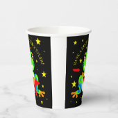 ロックインの誕生日ツリーカエルとレッドギター 紙コップ (左)