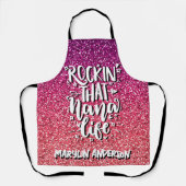 ロックインザナライフカスタムタイポグラフィ エプロン (正面)