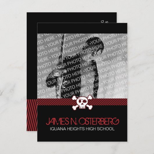 ロックインパーティの招待状はがき インビテーションポストカード (正面/裏面)