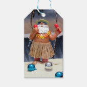 ロックインビーチパーティーサンタクリスマスギフトラベル ギフトタグ (正面)