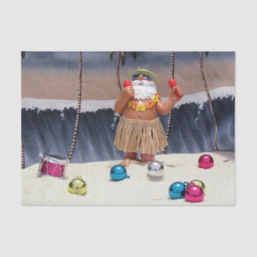 ロックインビーチパーティーサンタクリスマスティッシュペーパー 薄葉紙 (正面)