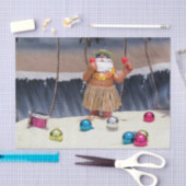 ロックインビーチパーティーサンタクリスマスティッシュペーパー 薄葉紙 (クラフト)