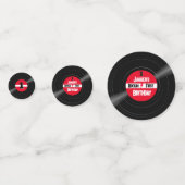 ロックインファースト誕生日レコード赤ラベル コンフェッティ (正面)