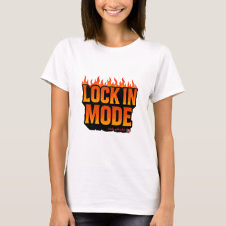 ロックインモードTシャツ | 大胆なモチベーションの炎デザイン Tシャツ