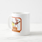 ロックイン紙おもしろいシザーズミュージックバンドマンガ コーヒーマグカップ (正面左)