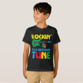 ロックイン違うはギター自閉症意識Mをチューニング Tシャツ (正面フル)