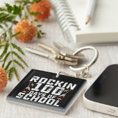 ロックイン100日のスクールロックギターヴィンテージ キーホルダー (正面右)