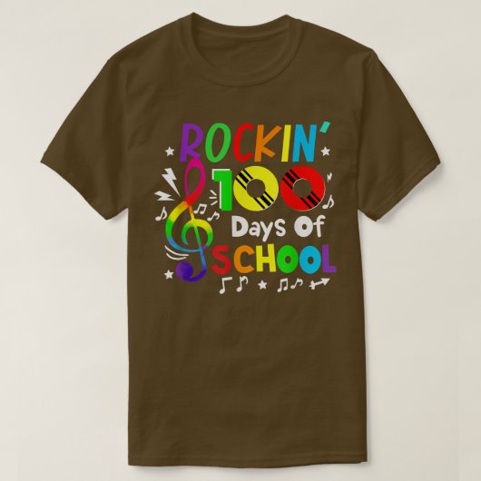 ロックイン100日の学校の音楽ノート先生&セント Tシャツ (デザイン正面)