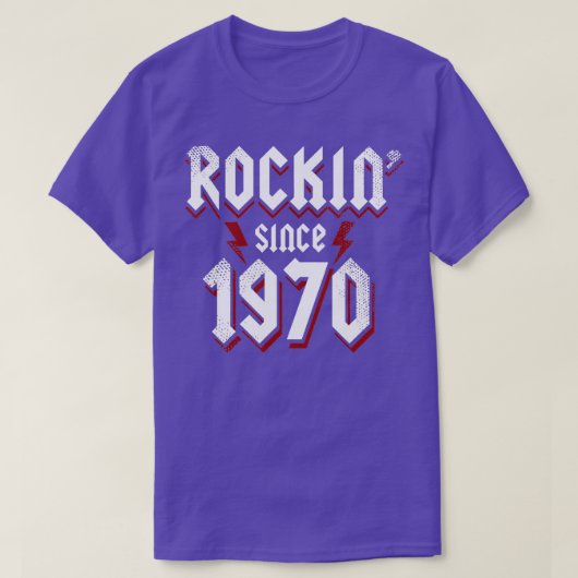 ロックイン1970年以来51誕生日51歳懸命R Tシャツ (デザイン正面)