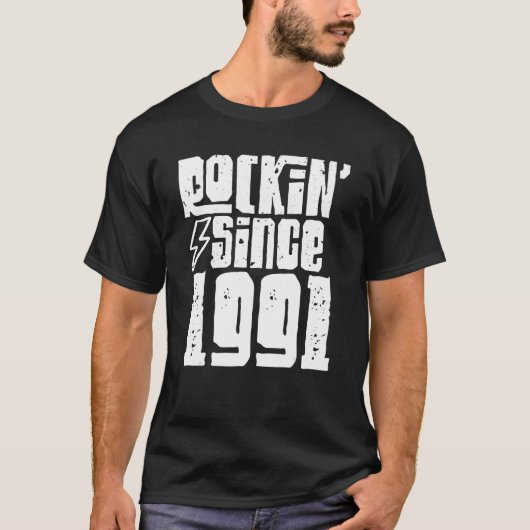 ロックイン1991年以来の誕生日クラシックヴィンテージ1991年Ro Tシャツ (正面)