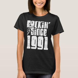ロックイン1991年以来の誕生日クラシックヴィンテージ1991年Ro Tシャツ