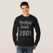 ロックイン2001年のクラシック誕生誕生のロックイヤー Tシャツ (正面フル)