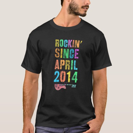 ロックイン2014年4月からヴィンテージロックスター8th Birt Tシャツ (正面)
