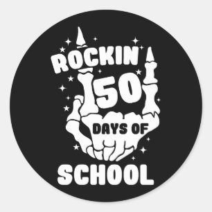 ロックイン50日スクールロックのスケルトン50日 ラウンドシール