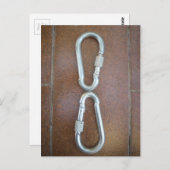 ロックイン:耐久性のあるスチールカラビナーロックデザイン ポストカード (正面/裏面)
