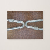 ロックイン：耐久性スチール カラビナーロックデザイン ジグソーパズル (横)