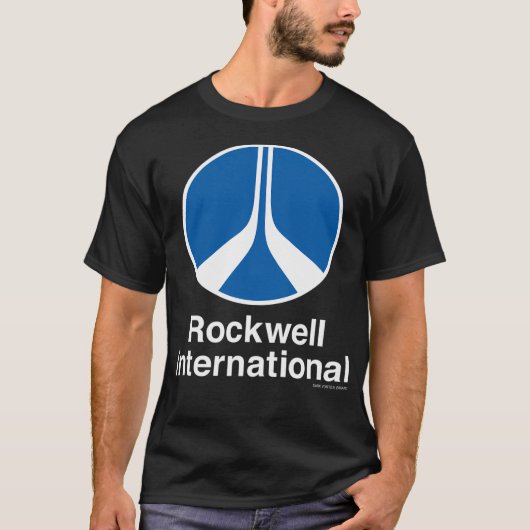 ロックウェ国際的ルロゴ – Defunct Aerospace Co Tシャツ (正面)