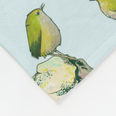 ロックウォレンの鳥ニュージーランド フリースブランケット (角)