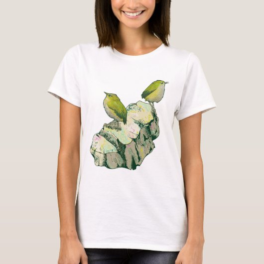 ロックウォレンの鳥ニュージーランド Tシャツ (正面)