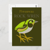 ロックウォレン、サウスアイランド、ニュージーランドの鳥 ポストカード (正面/裏面)
