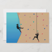 ロックウォールクライミングの誕生日パーティーの写真招待状 招待状 (裏面)