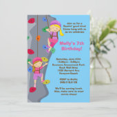 ロックウォールクライミング誕生日パーティー招待状 招待状 (スタンド正面)