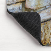 ロックウォール現実的なテクスチャロックハウンド写真 マウスパッド (コーナー)