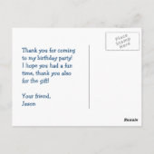 ロックウォール登山誕生日パーティーありがとう ポストカード (裏面)