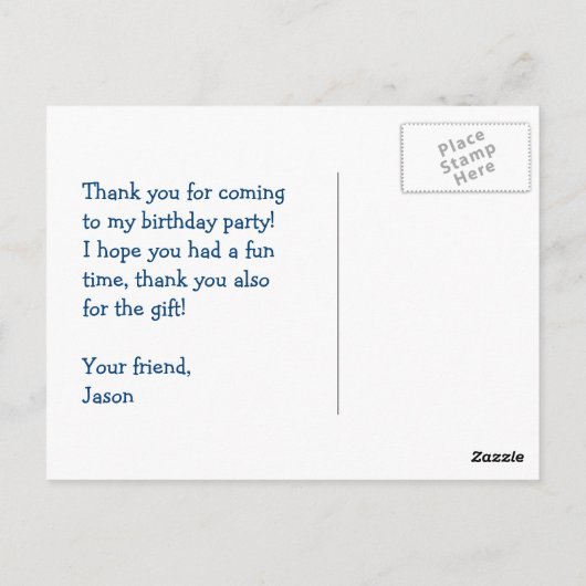 ロックウォール登山誕生日パーティーありがとう ポストカード (裏面)