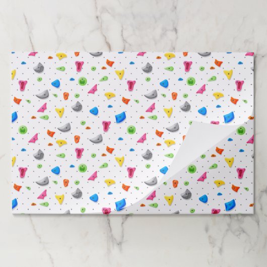 ロックウォール登山誕生日パーティー紙ランチョンマット ペーパーパッド (折り畳み)