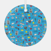 ロックエモ音楽パタ10代のーン ガラスオーナメント (正面)