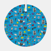 ロックエモ音楽パタ10代のーン ガラスオーナメント (裏面)