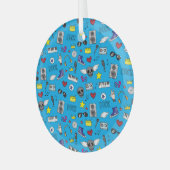 ロックエモ音楽パタ10代のーン ガラスオーナメント (正面左)