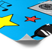 ロックエモ音楽パタ10代のーン ポスター (角)